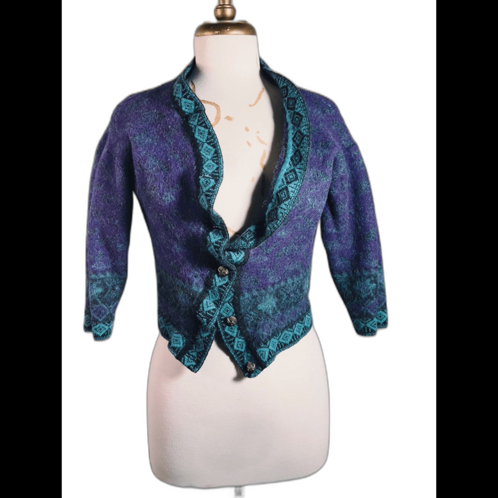 Creaciones Tzita Jacket Size L VTG 80's Alpaca Wool Artisan Made Global Style